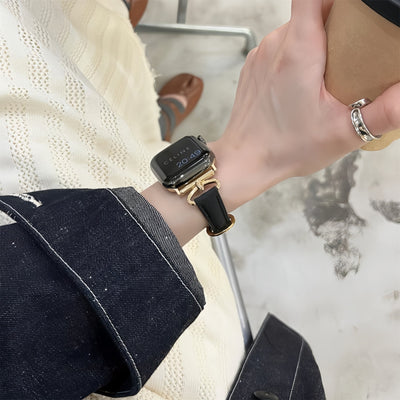 Modisches D-förmiges Lederarmband