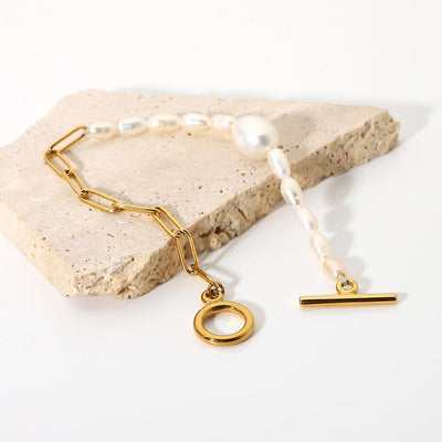 BRACCIALE CON PERLE A CATENA