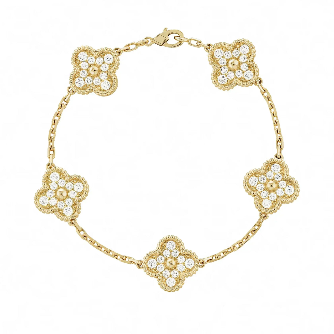 Bracciale in ambra - oro / diamanti