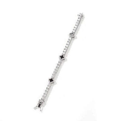 Éclat Clover Armband – Silber / Noir