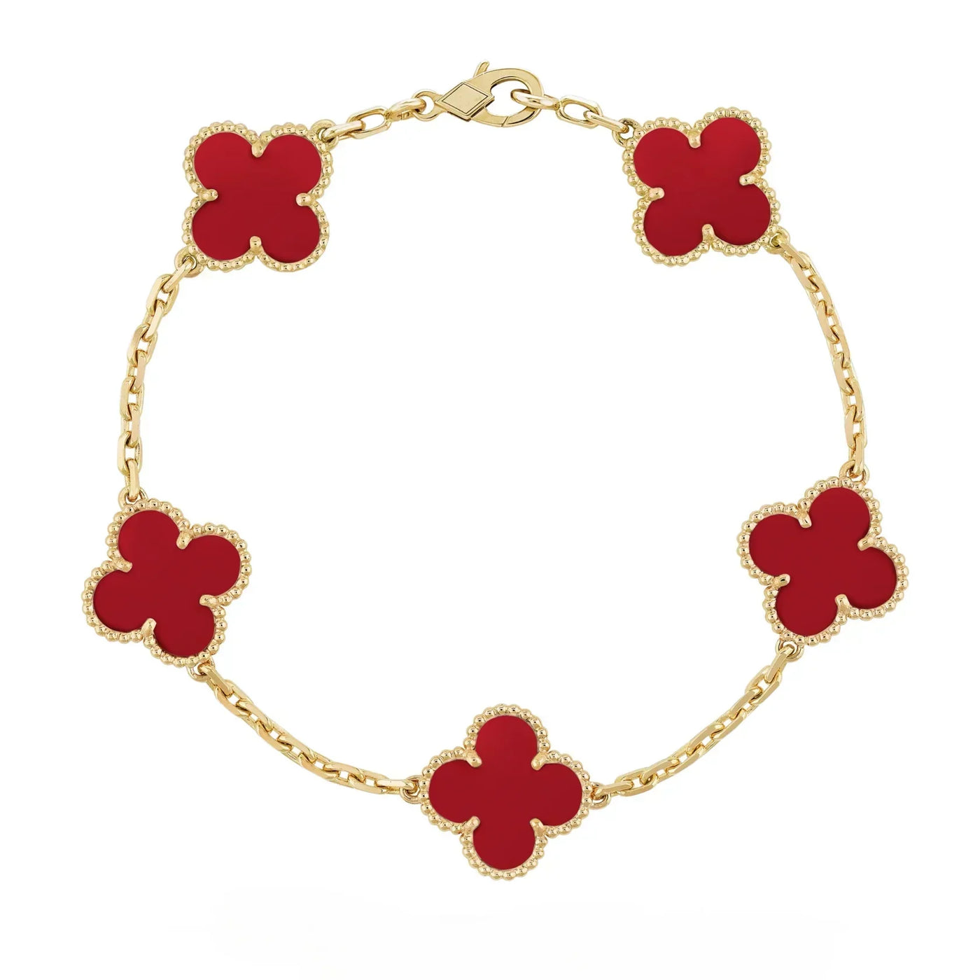 Bracciale in ambra - Oro / Rosso