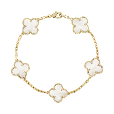 Bracciale in ambra - Oro / Bianco