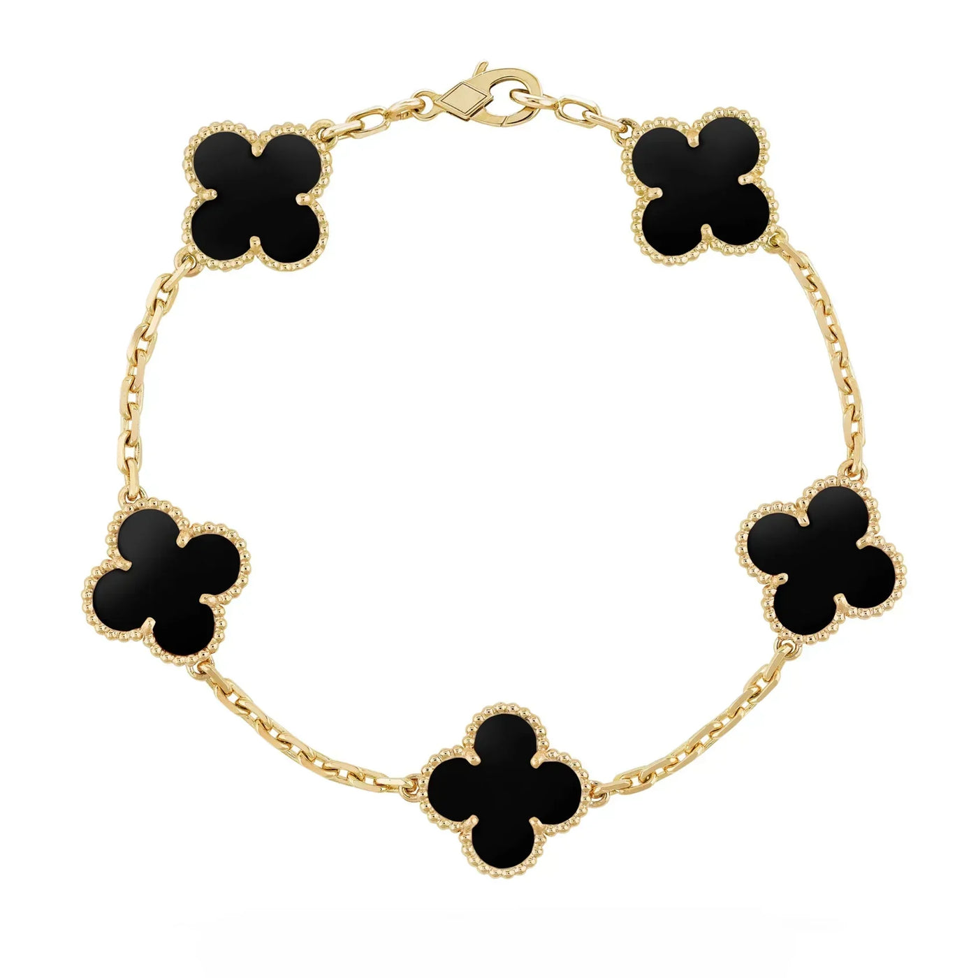 Bracciale in ambra - Oro / Nero