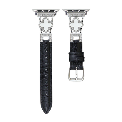 Diamantklee-Metallarmband