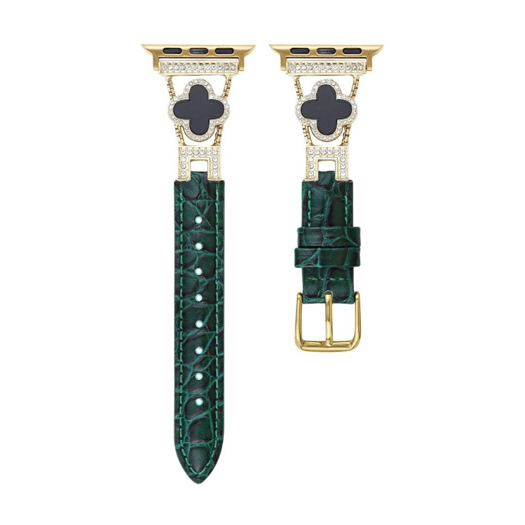 Diamantklee-Metallarmband