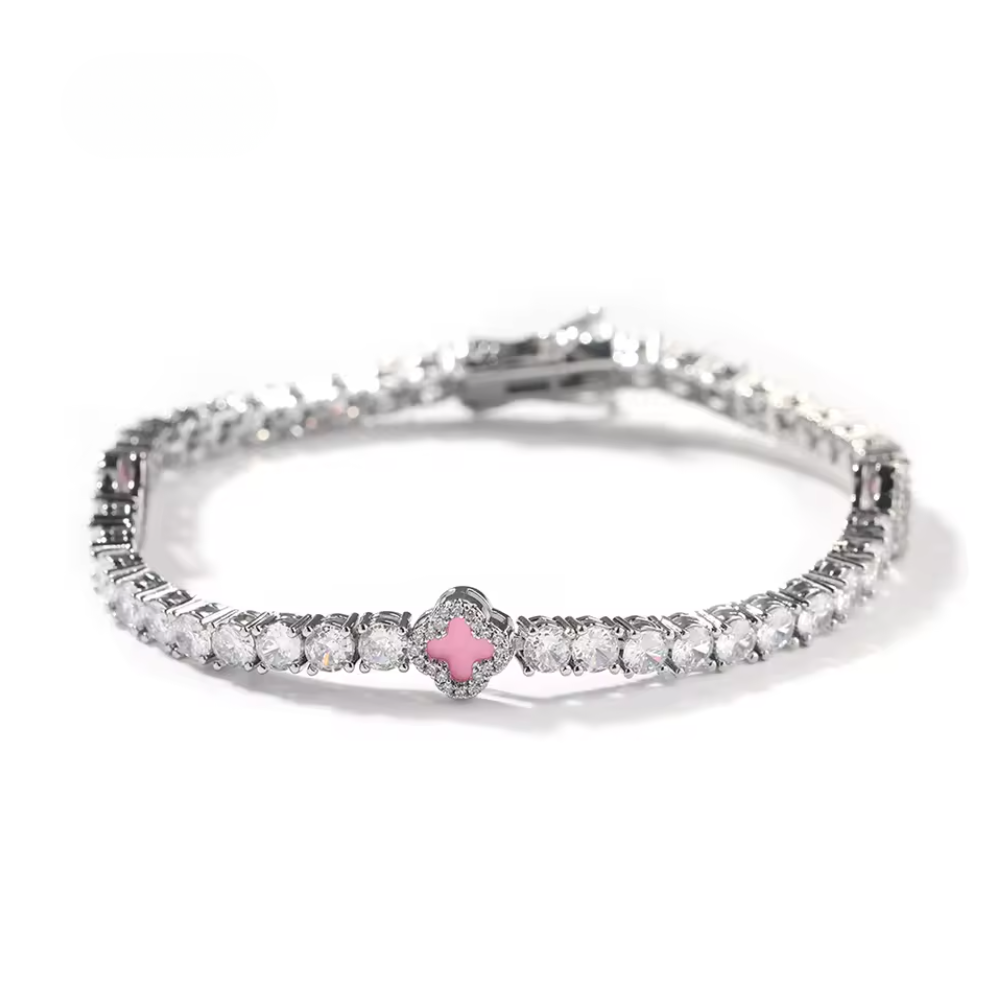 Éclat Clover Armband – Silber / Rosé