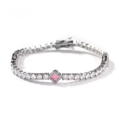Éclat Clover Armband – Silber / Rosé