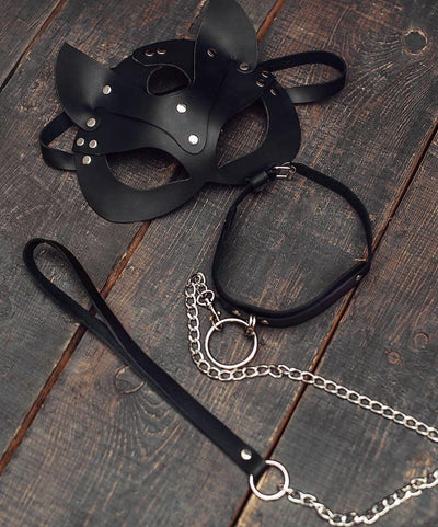 Set Leony's Sweet Kitty (maschera + girocollo)