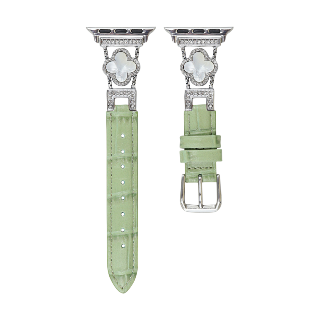 Diamantklee-Metallarmband