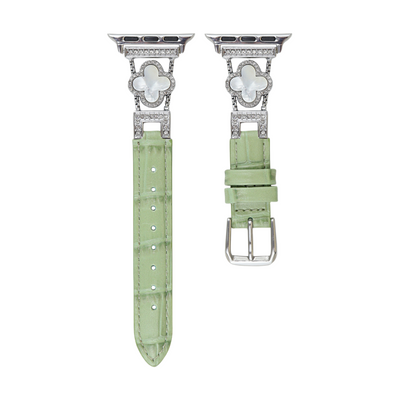 Diamantklee-Metallarmband