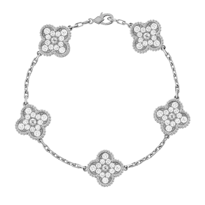 Bracciale in ambra - argento / diamante