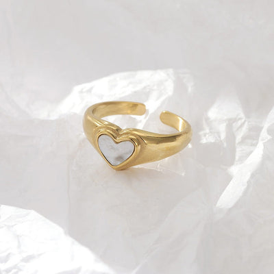 ANELLO CONCHIGLIE A CUORE