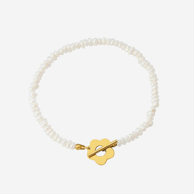 BRACCIALE CON PERLE DI FIORI