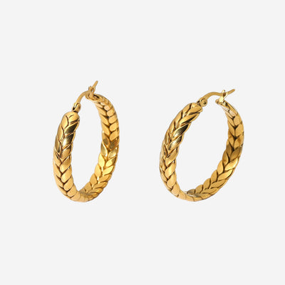 BOUCLES D'OREILLES CRÉOLES EN BLÉ
