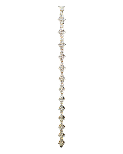 BLUMEN DIAMANT TENNISARMBAND - GOLD