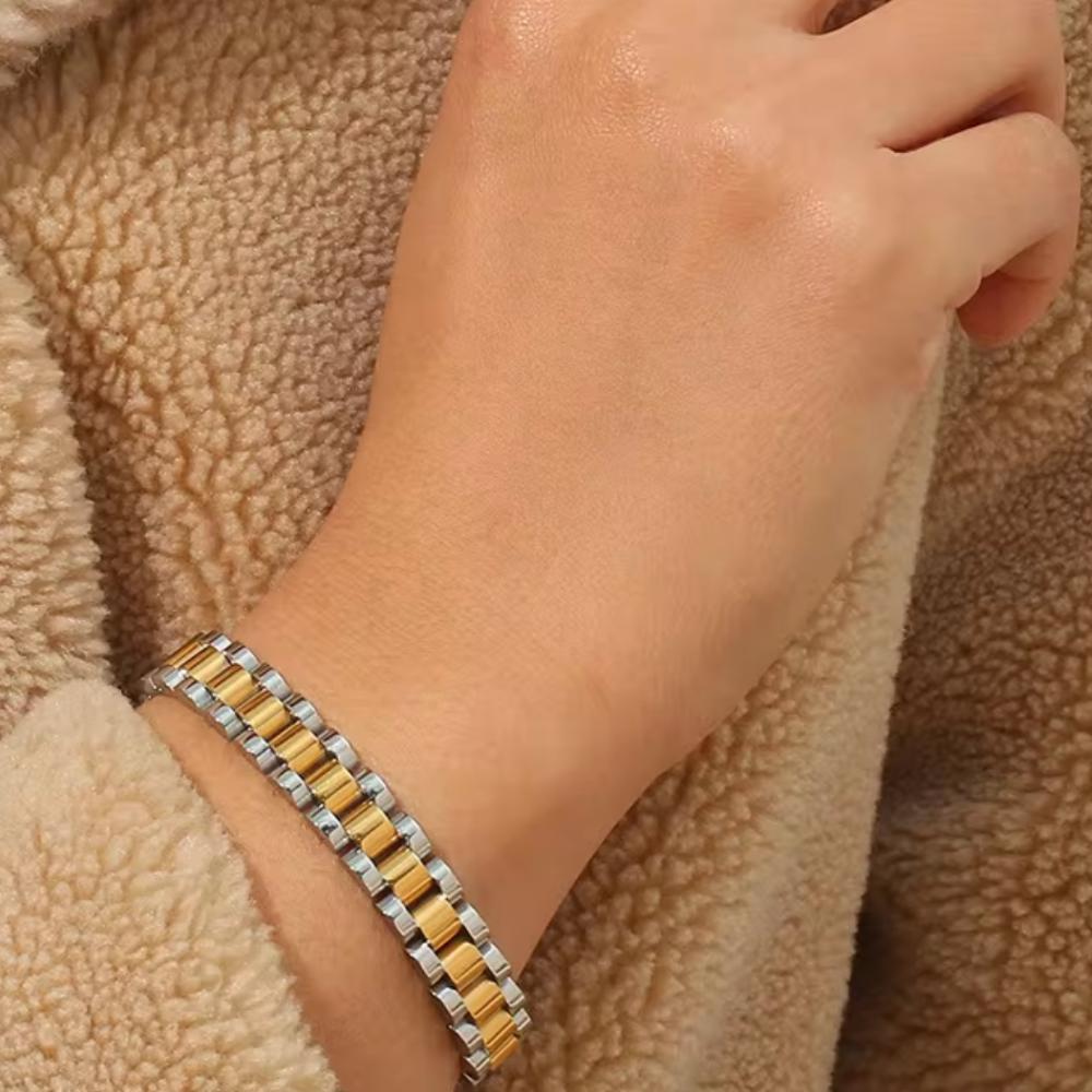 Bracciale doppio orologio Juliana - Oro / Argento