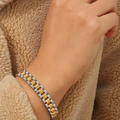 Bracciale doppio orologio Juliana - Oro / Argento