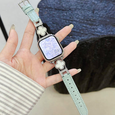 Diamantklee-Metallarmband
