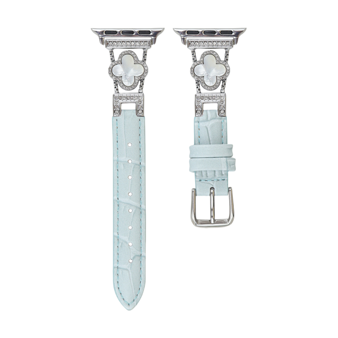 Diamantklee-Metallarmband