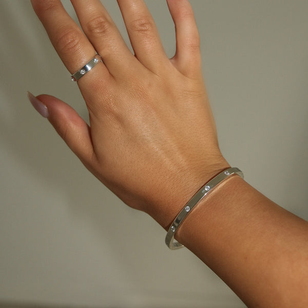 CELINE BANGLE - SILBER