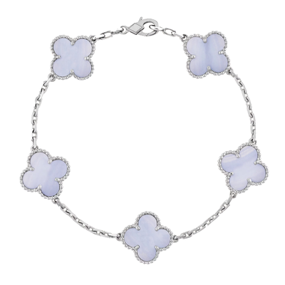 Bracciale in ambra - Argento / Azzurro