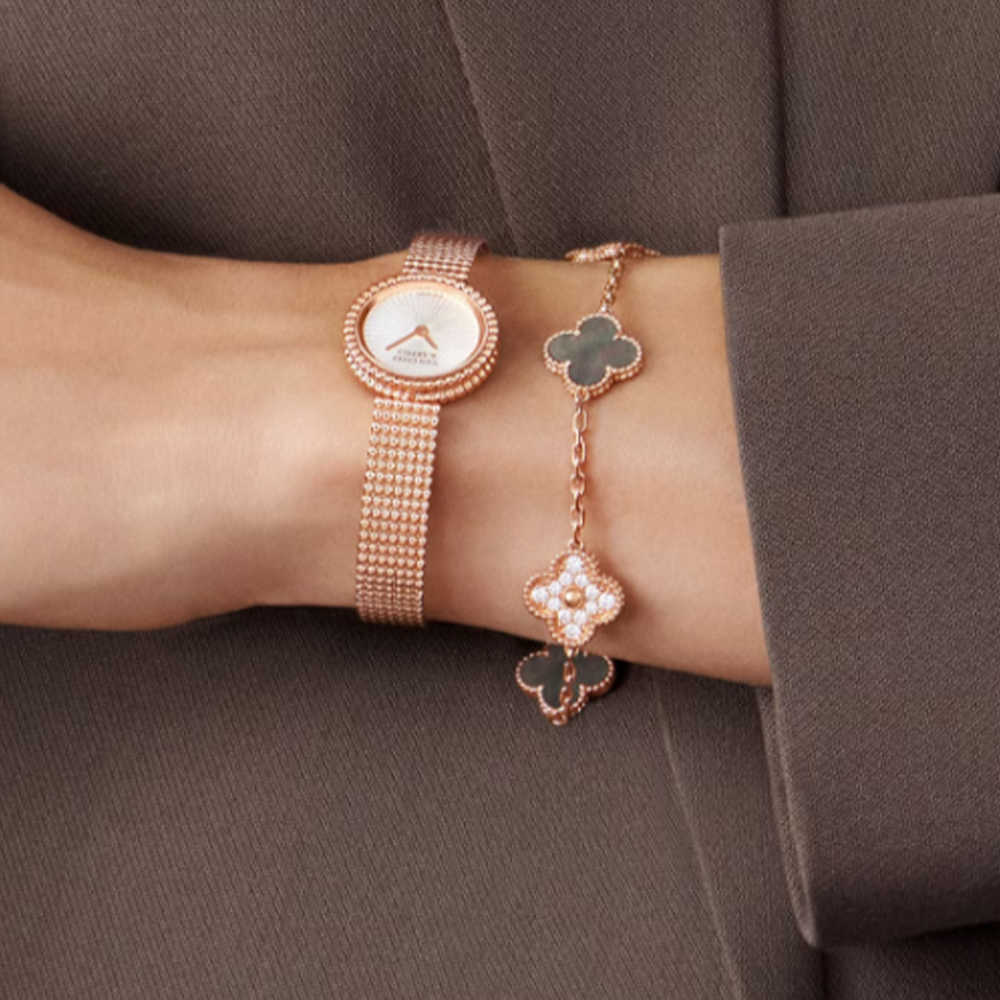 Bracciale in ambra - Oro rosa / Diamante nero