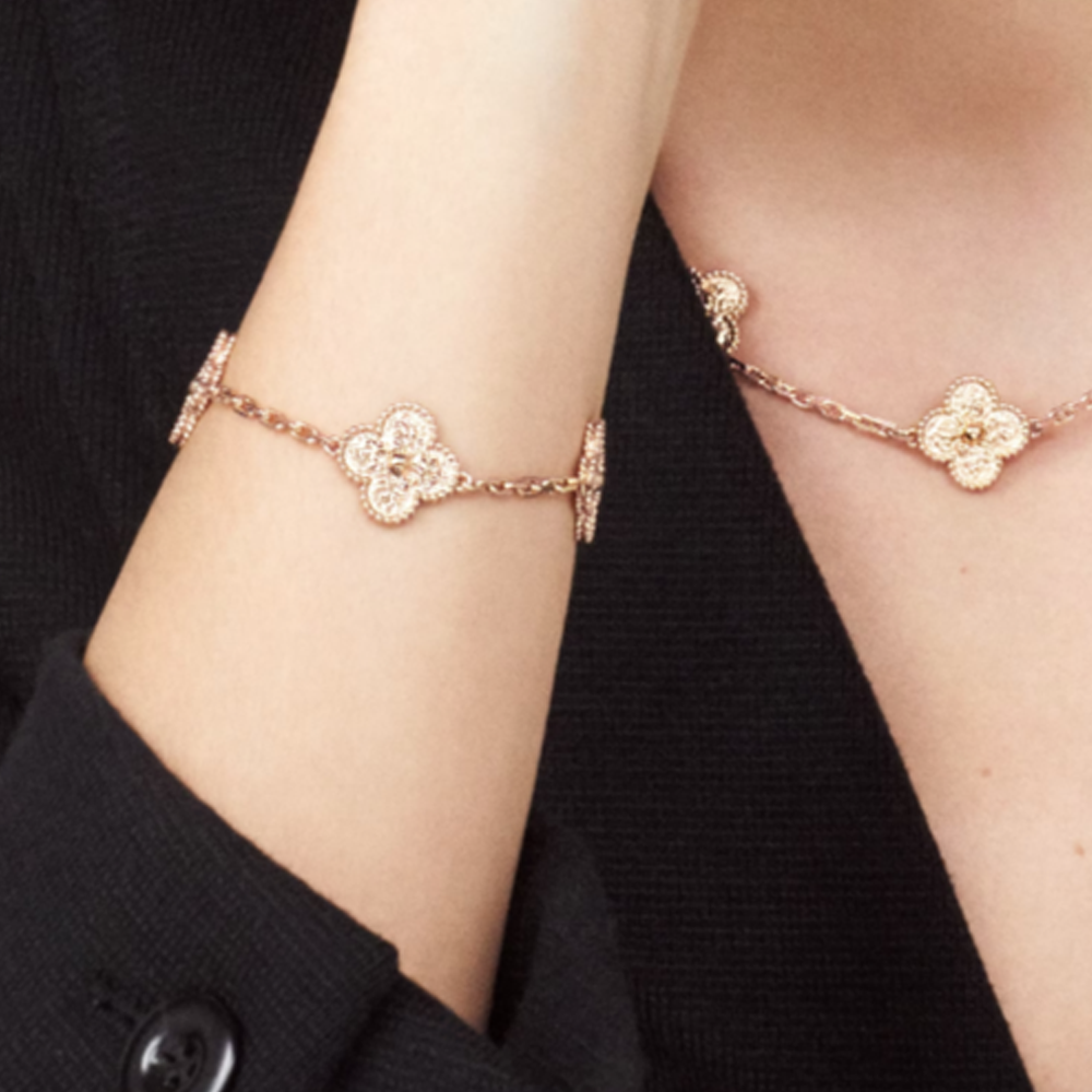 Bracciale in ambra - Oro rosa