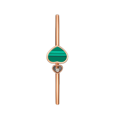 Bracciale a cuore - Oro rosa verde