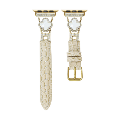 Diamantklee-Metallarmband