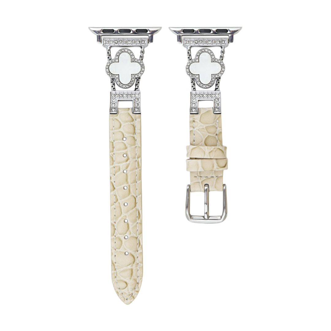 Diamantklee-Metallarmband