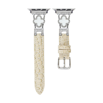 Diamantklee-Metallarmband