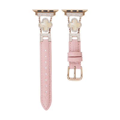 Diamantklee-Metallarmband