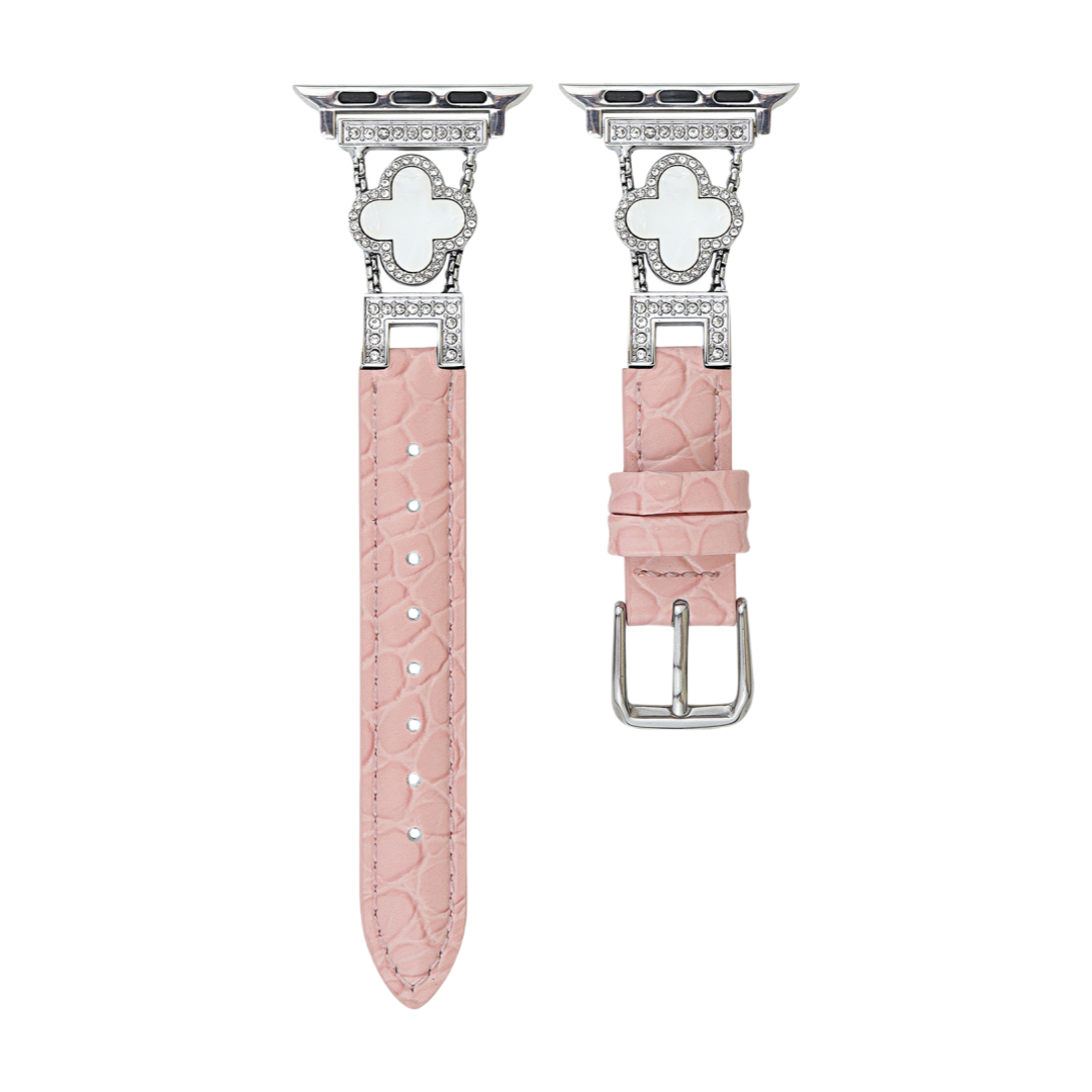Diamantklee-Metallarmband