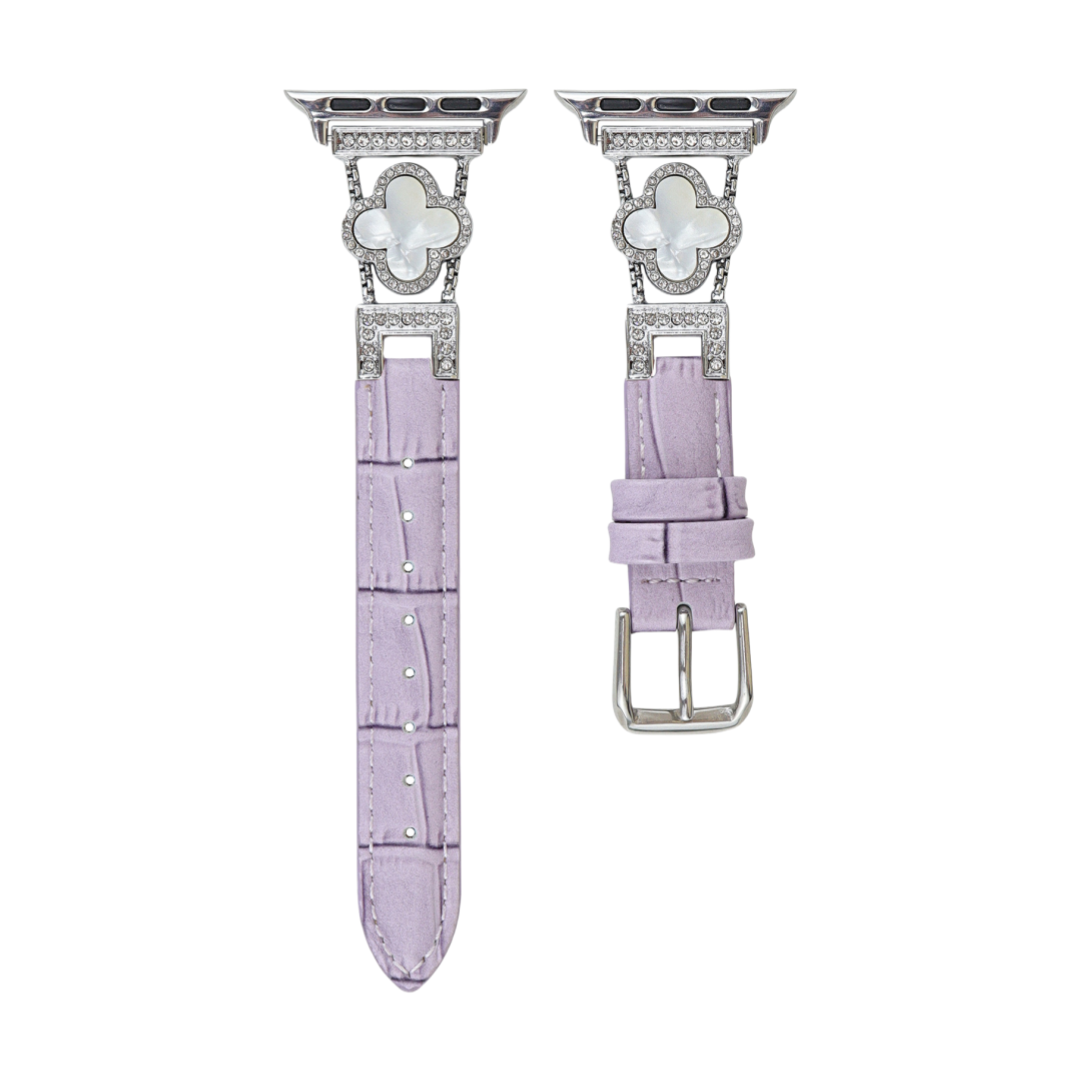 Diamantklee-Metallarmband
