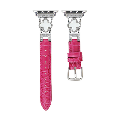 Diamantklee-Metallarmband