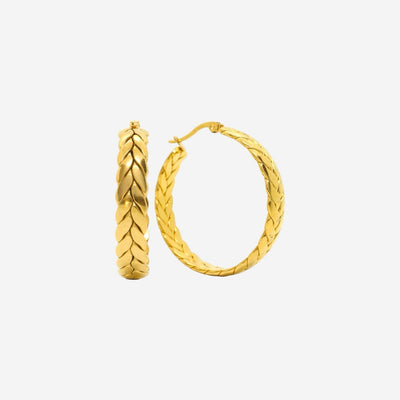 BOUCLES D'OREILLES CRÉOLES EN BLÉ