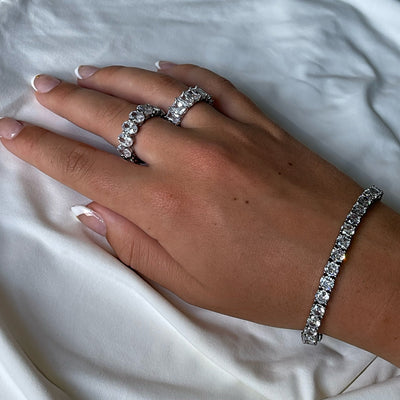 TATIANA TENNIS ARMBAND - SILBER