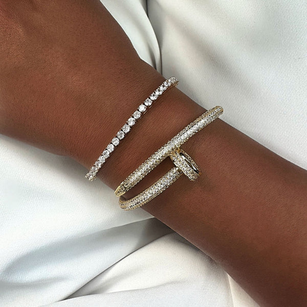 TYRA TENNIS ARMBAND - GOLD