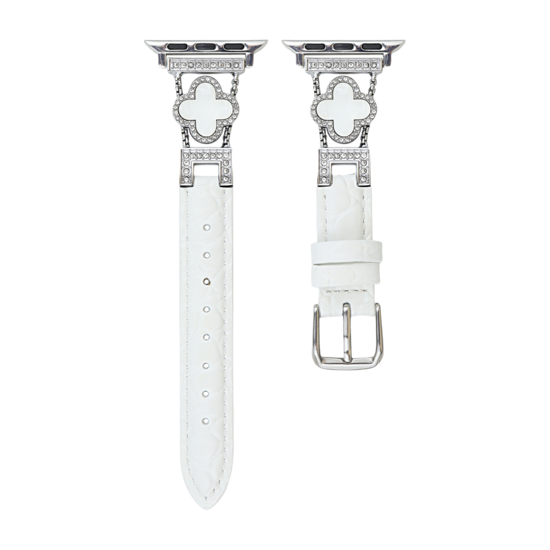 Diamantklee-Metallarmband