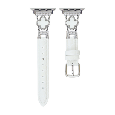 Diamantklee-Metallarmband